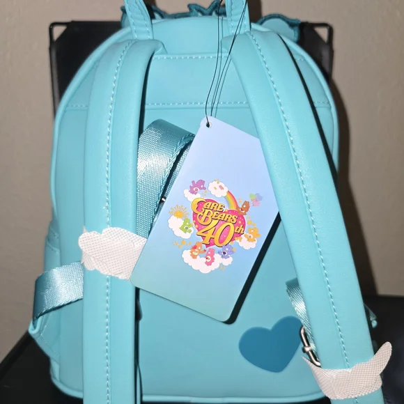 BAM Exclusive 40th Anniversary Care Bears - Wish Bear - Loungefly Mini Backpack - Picture 2 of 4